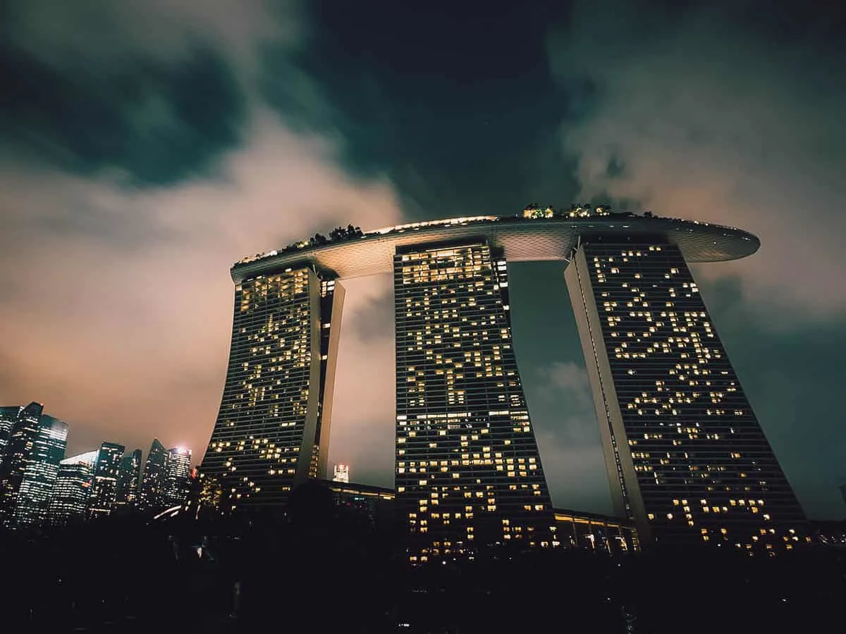 Evening view of Marina Bay Sands, Singapore
