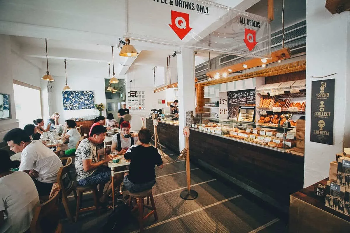 Inside Tiong Bahru Bakery and coffee shop