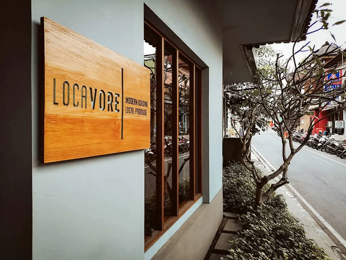 Exterior of European-Asian Locavore, one of the best restaurants in Bali