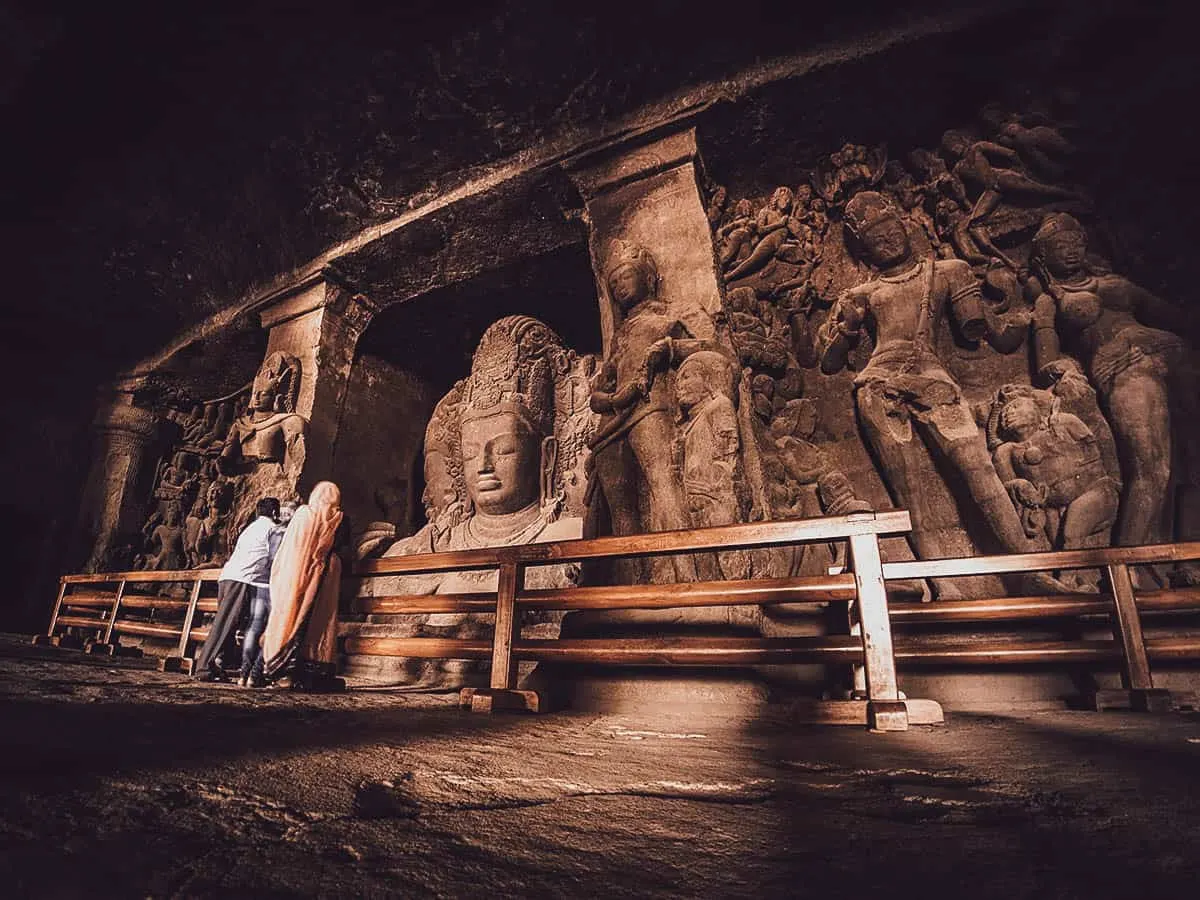 Elephanta Caves, Mumbai, India Inside Elephanta Caves