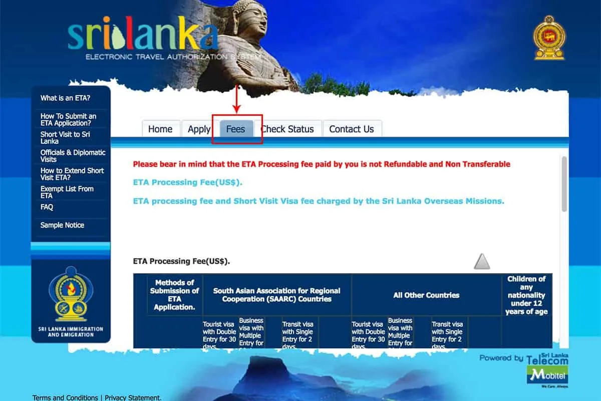 How to Apply for an ETA to Sri Lanka