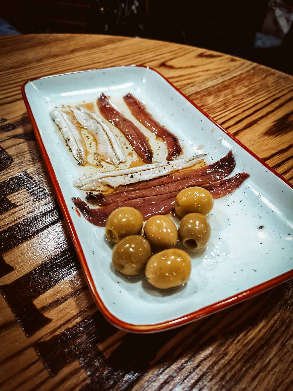 Anchoas and boquerones, two of the most popular Spanish dishes in Spain