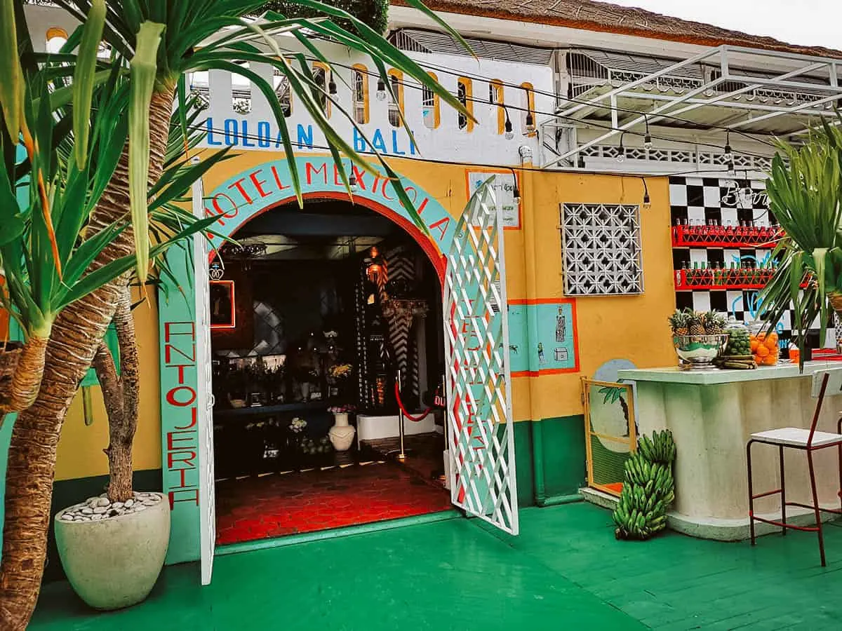 Bali Food Guide: Must-Eat Restaurants in Bali, Indonesia Entrance to Motel Mexicola, one of the best restaurants in Bali