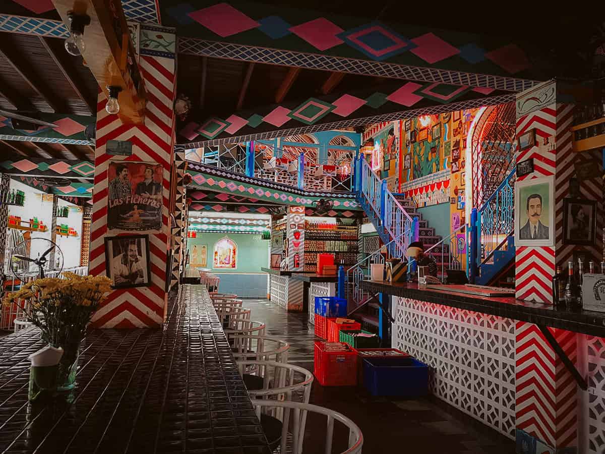 Interior of Motel Mexicola, one of the best restaurants in Bali
