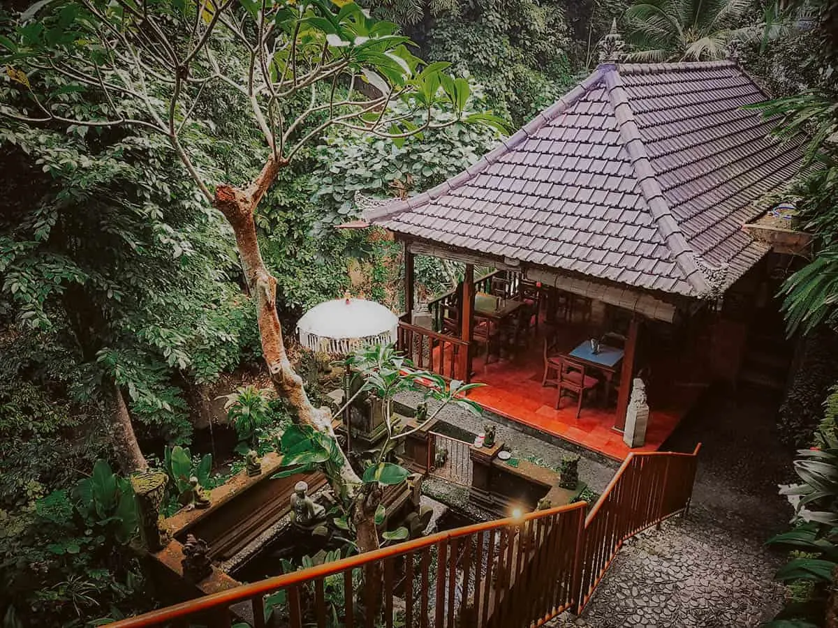 Dining area at Murni's Warung, an Asian restaurant in Bali