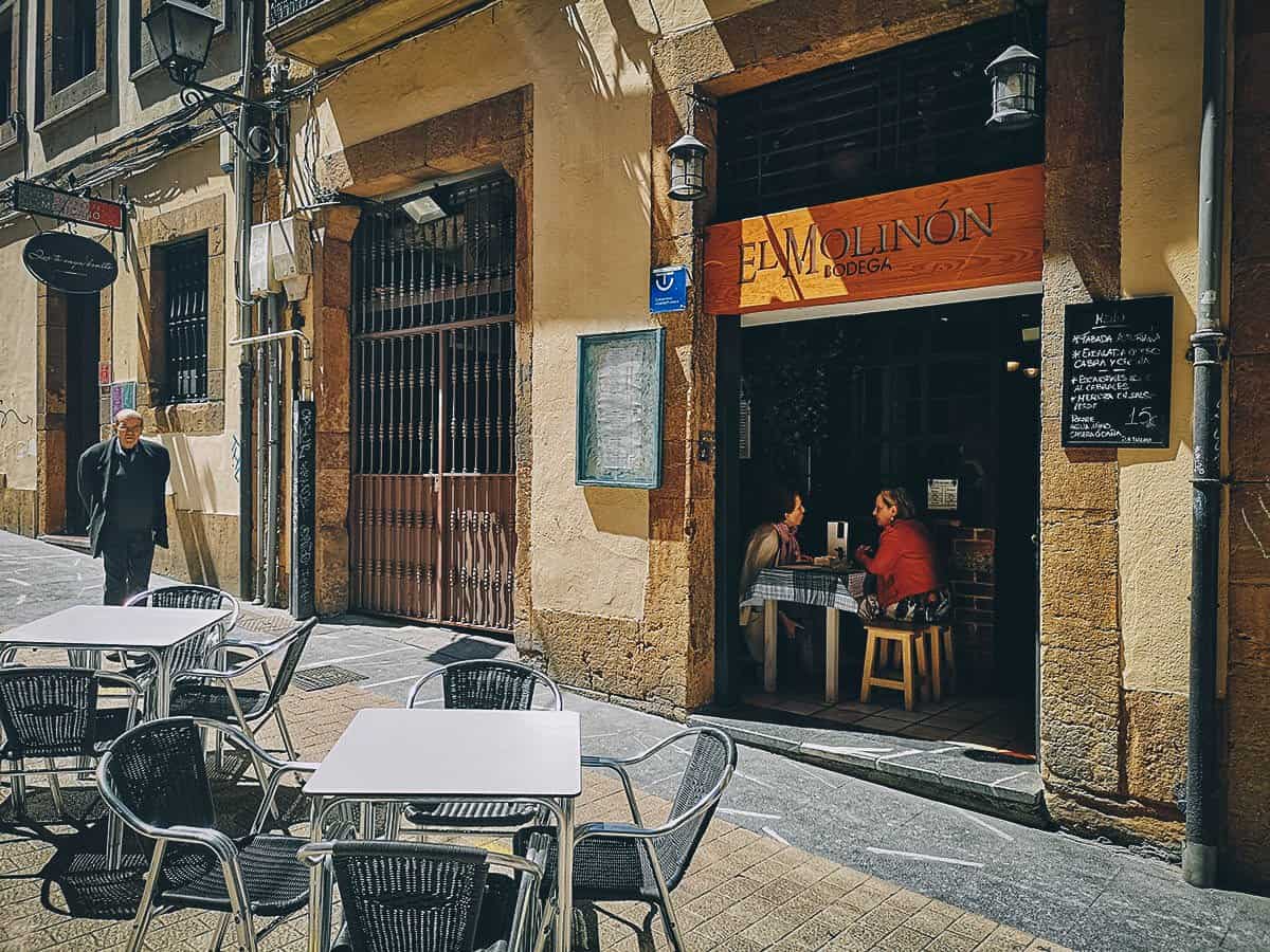 Bodega El Molinon restaurant in Oviedo, Spain