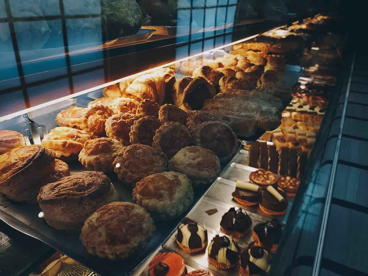 Pastries at Confiteria Rialto restaurant in Oviedo, Spain