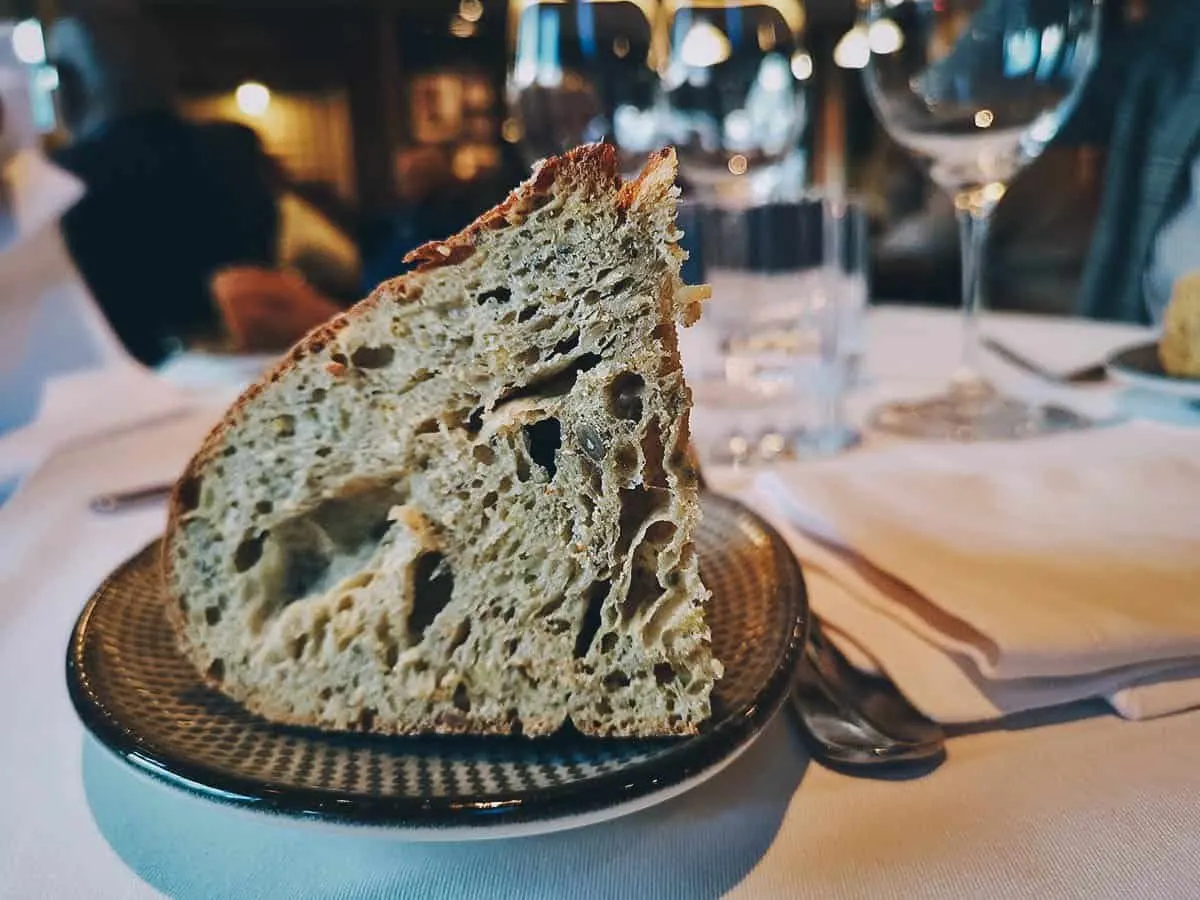 Bread at the La Corte de Pelayo restaurant in Oviedo, Spain