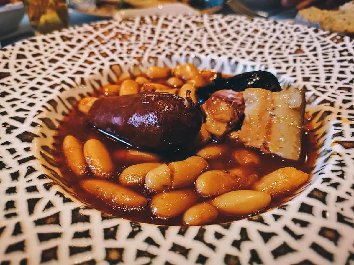 Oviedo Food Guide: 5 Must-Eat Restaurants in Oviedo, Asturias, Spain Fabada asturiana at La Corte de Pelayo restaurant in Oviedo, Spain