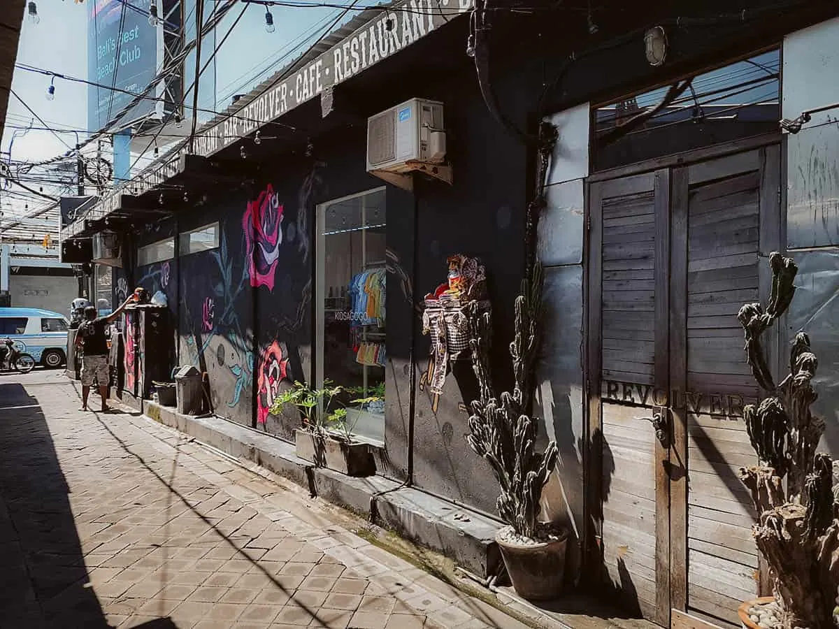 Bali Food Guide: 14 Must-Eat Restaurants in Bali, Indonesia Entrance to Revolver Espresso, a popular cafe in Bali