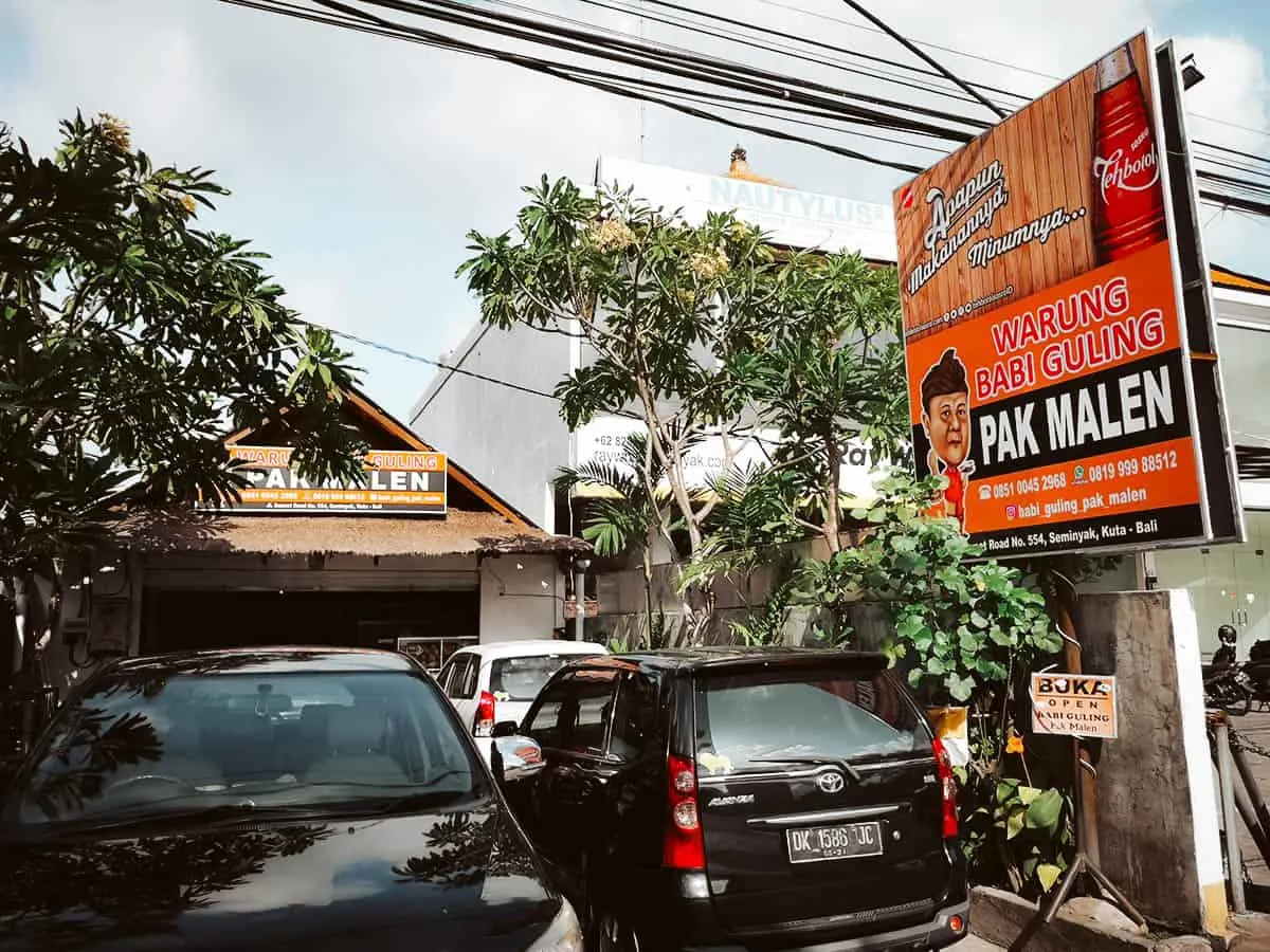 Bali Food Guide: Must-Eat Restaurants in Bali, Indonesia Exterior of Pak Malen, an Indonesian restaurant in Bali