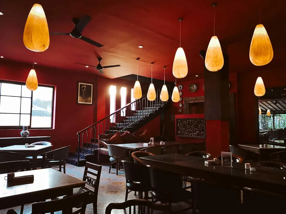 Interior of Warung Eropa, an Indonesian restaurant in Bali