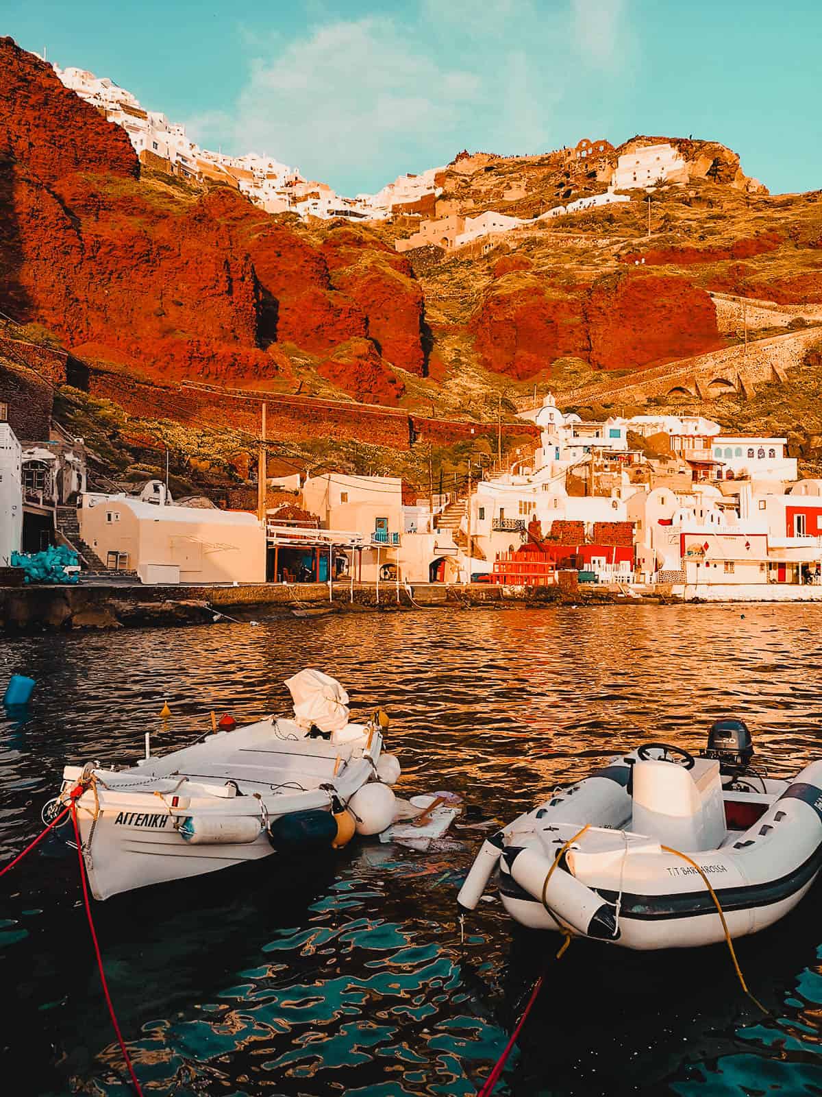 Greek food in Santorini