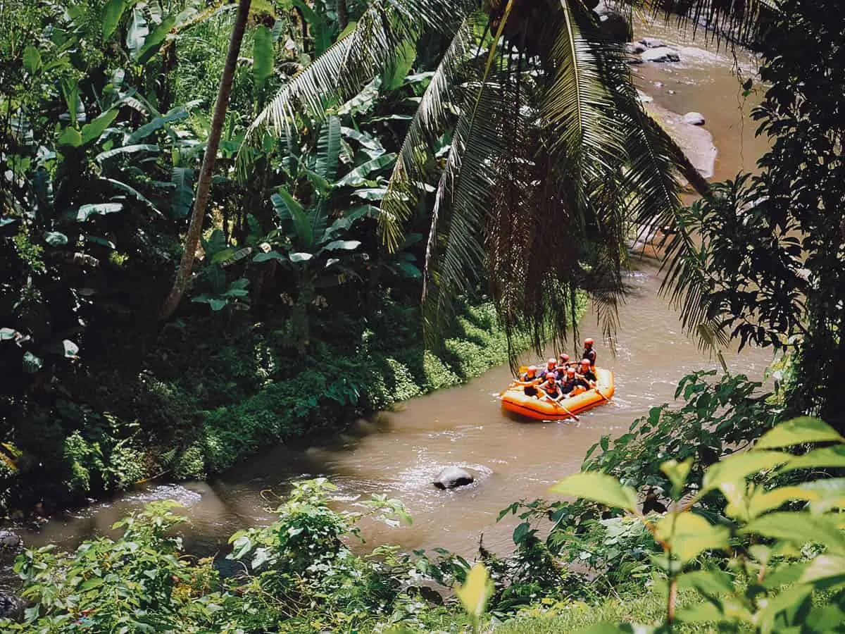 Travel Guide to Bali: White water rafting on the Ayung River