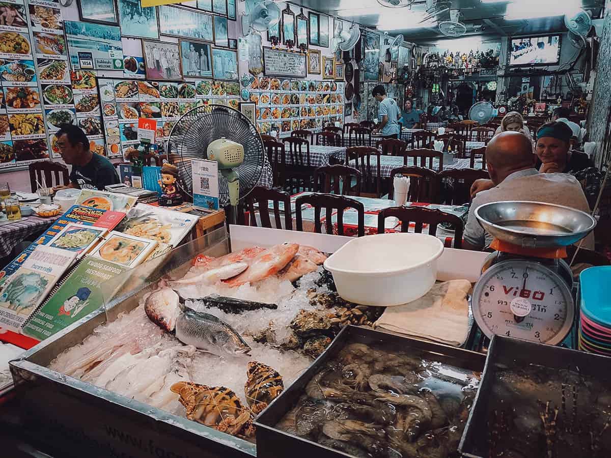 Interior of Kwong Shop Seafood restaurant in Phuket, Thailand