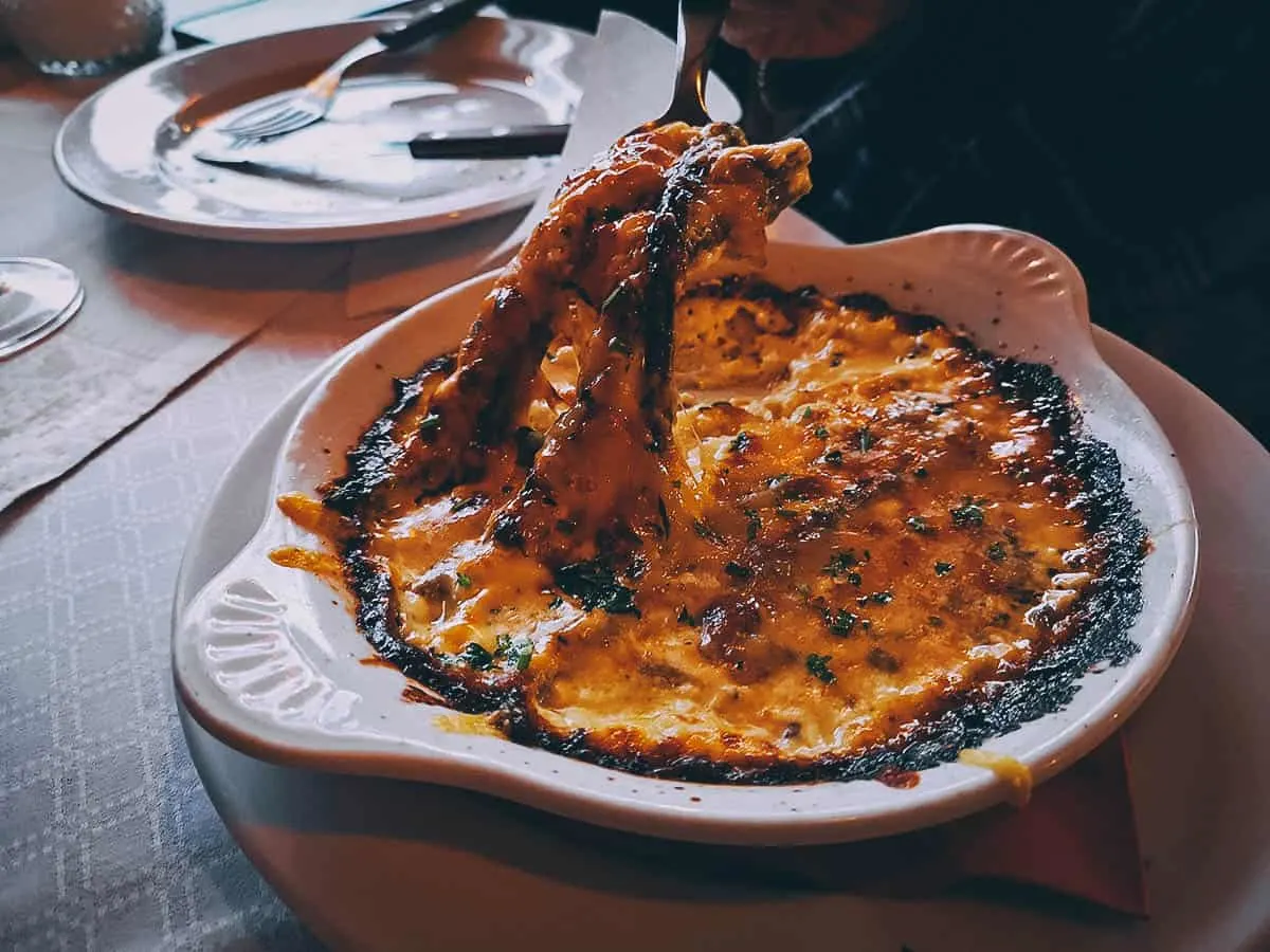 Oven-baked asparagus at Metaxi Mas, Santorini, Greece