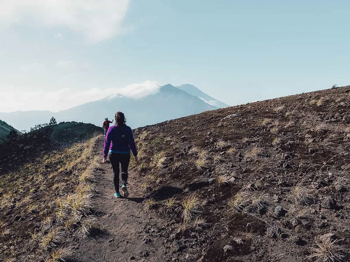 Mount Batur, Bali, Indonesia People hiking on Mt. Batur