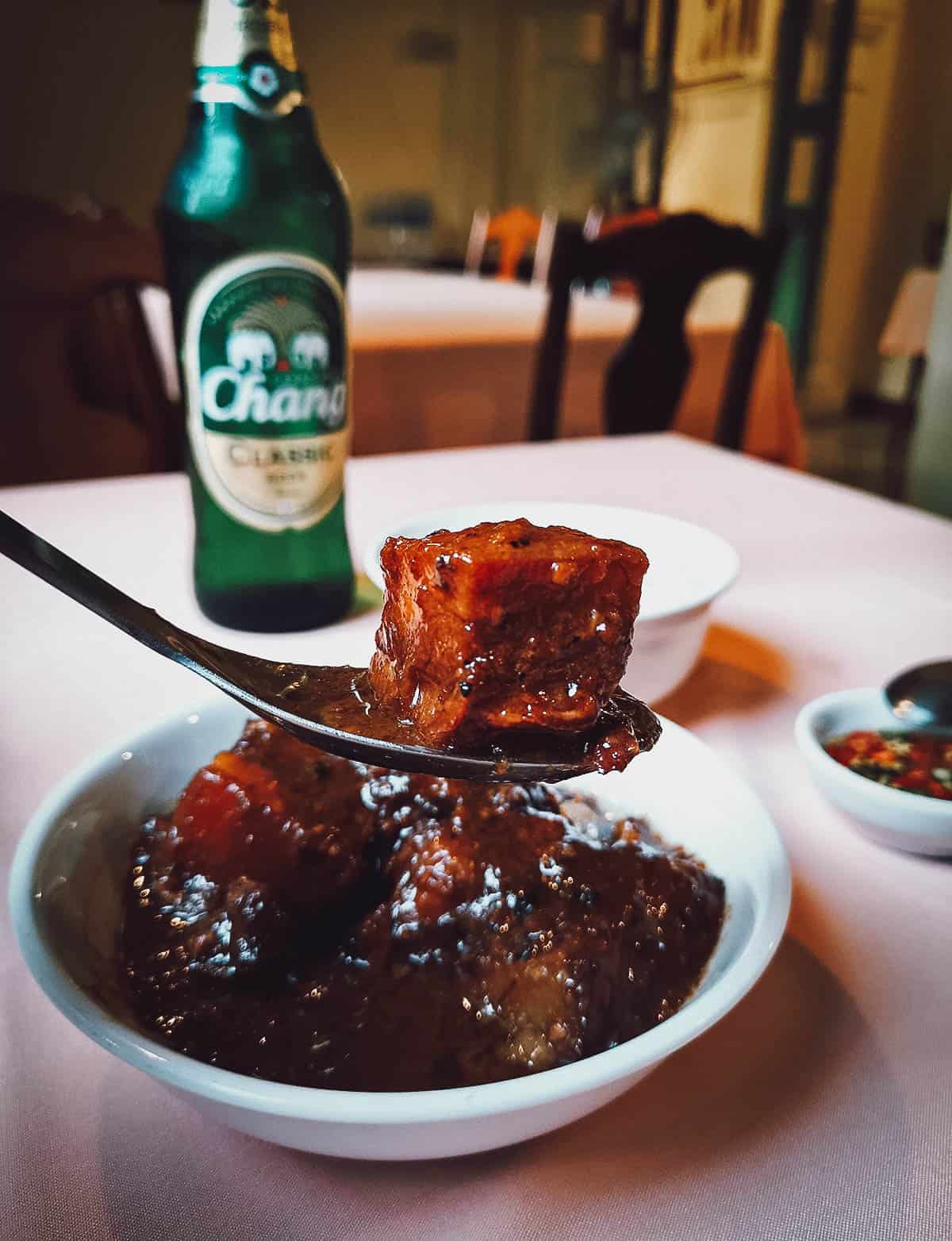 Moo hong or slow-cooked pork belly stew