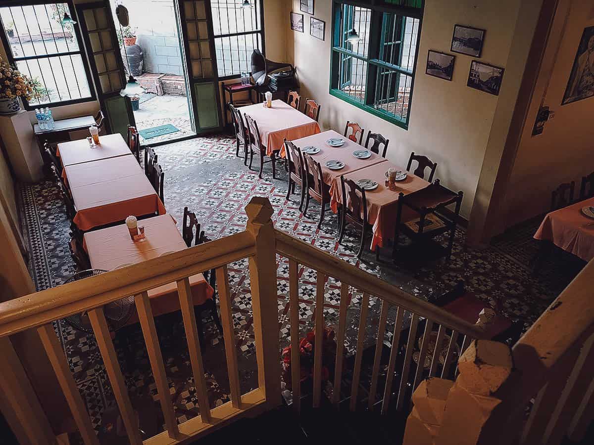 Raya restaurant interior in Phuket Old Town