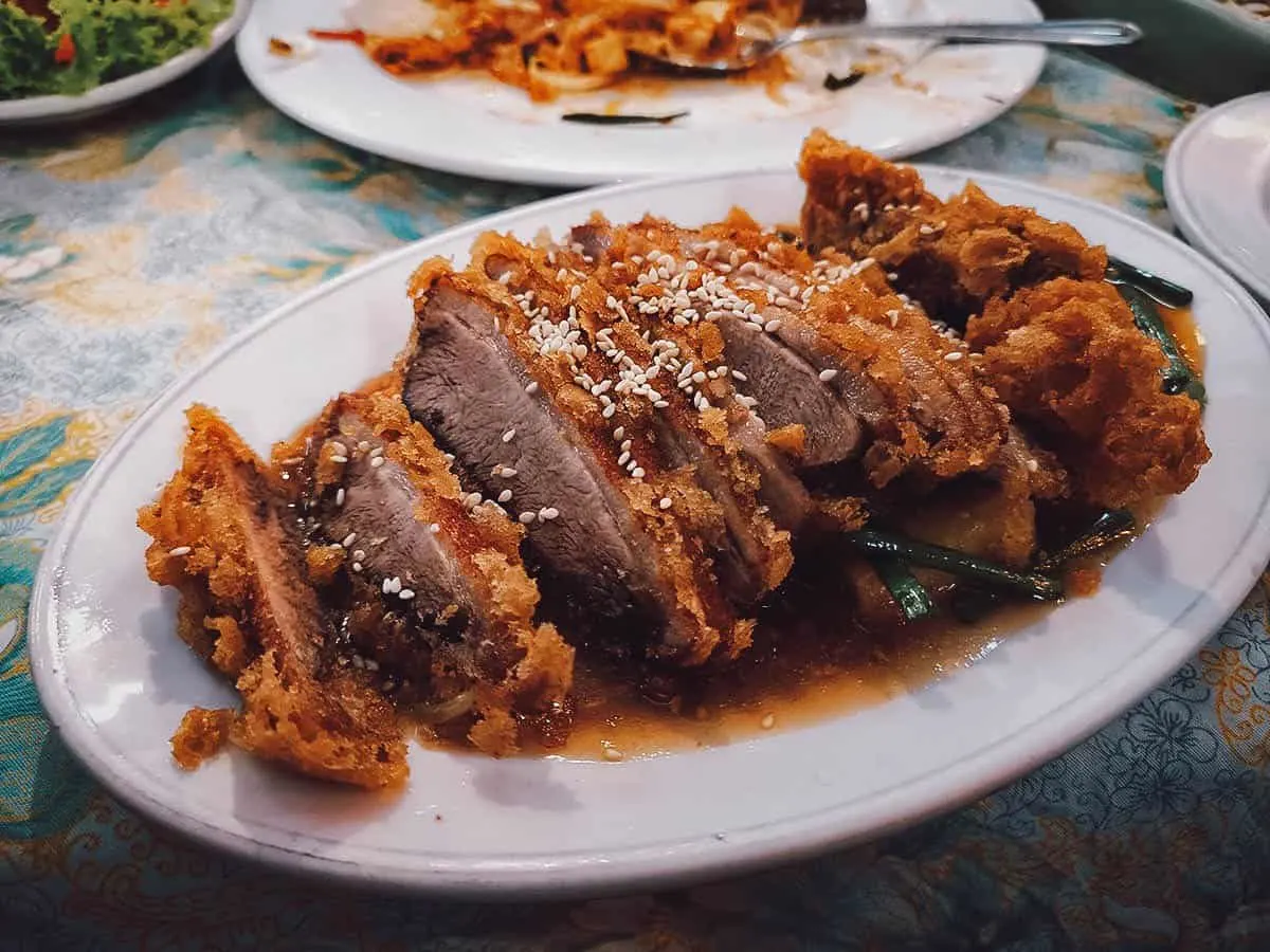 Dusk dish at Red Onion restaurant in Phuket, Thailand