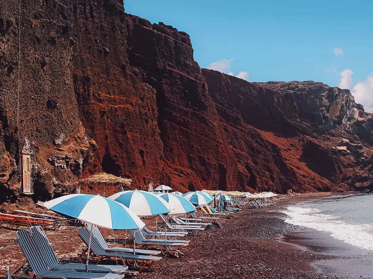 Beach in Santorini, Greece Beach in Santorini, Greece