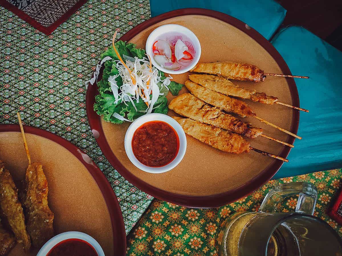 Satay at Sugar & Spice Restaurant, Kata Beach, Phuket, Thailand