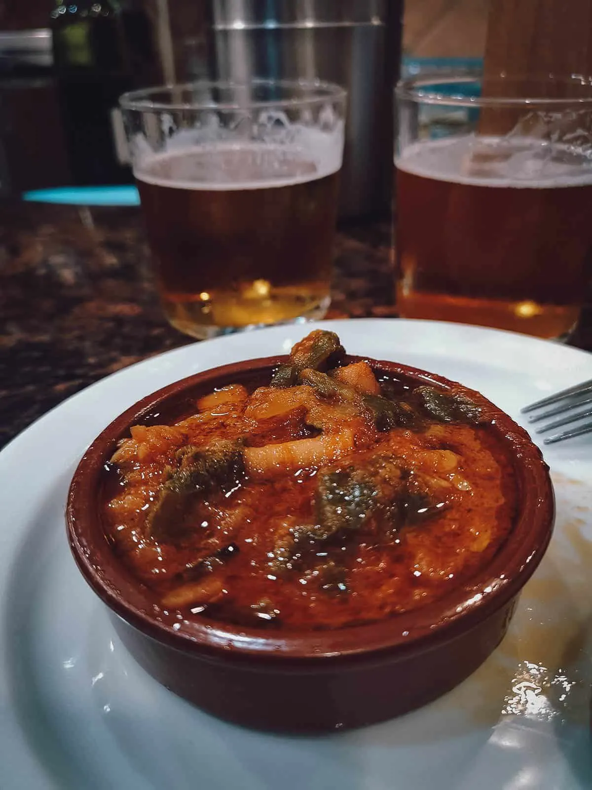 Tapas at Bar Avila in Granada, Spain