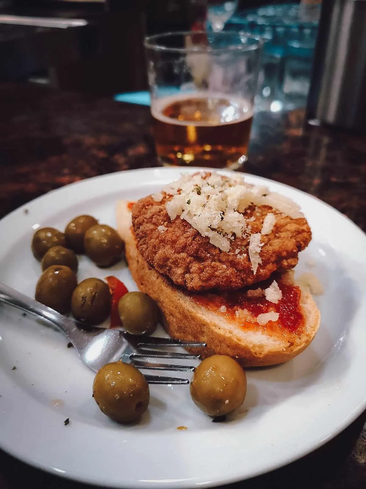 Tapas at Bar Avila in Granada, Spain