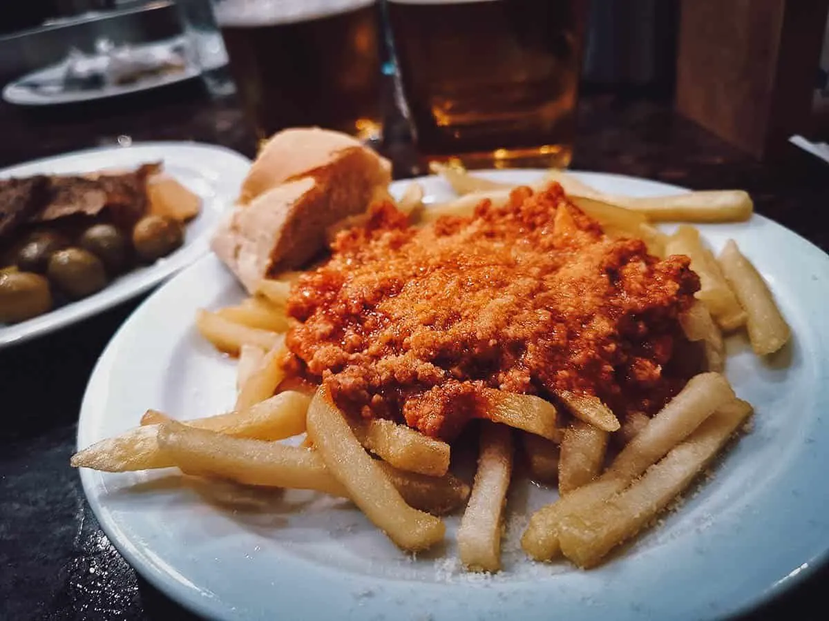 Tapas at Bar Avila in Granada, Spain