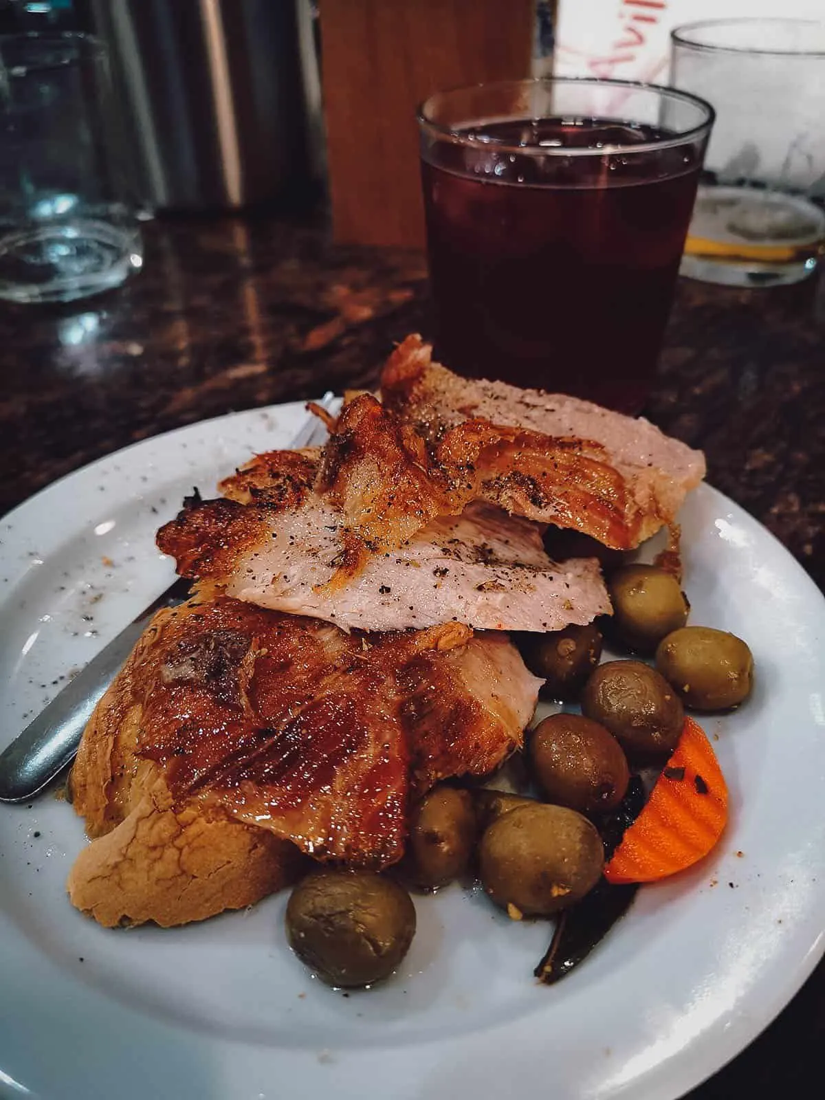 roasted pork tenderloin tapas at Bar Avila