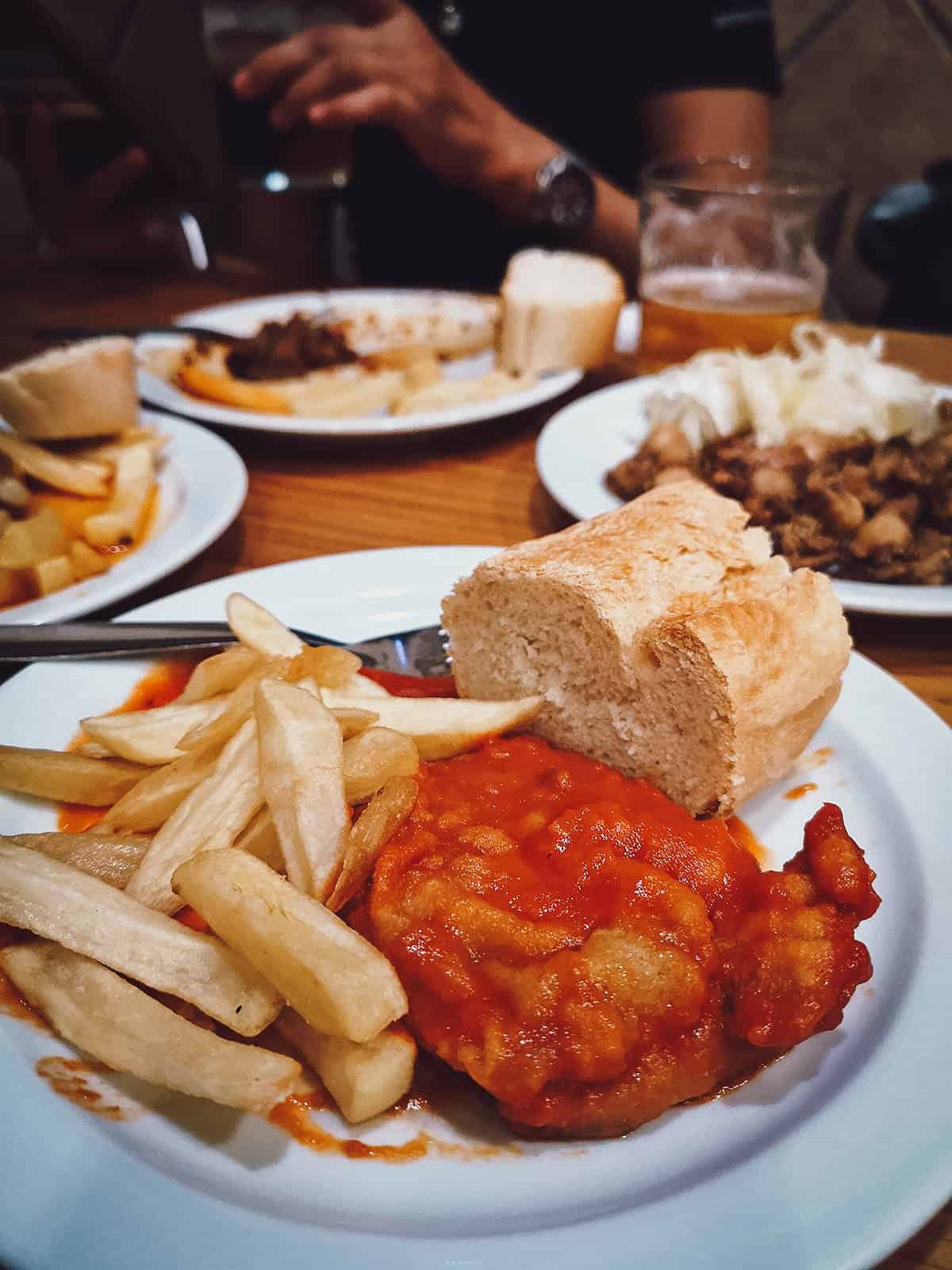 Tapas at Bar Avila in Granada, Spain