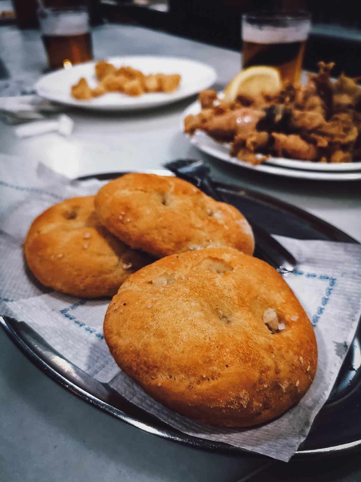 Tapas at Bar Los Diamantes in Granada, Spain