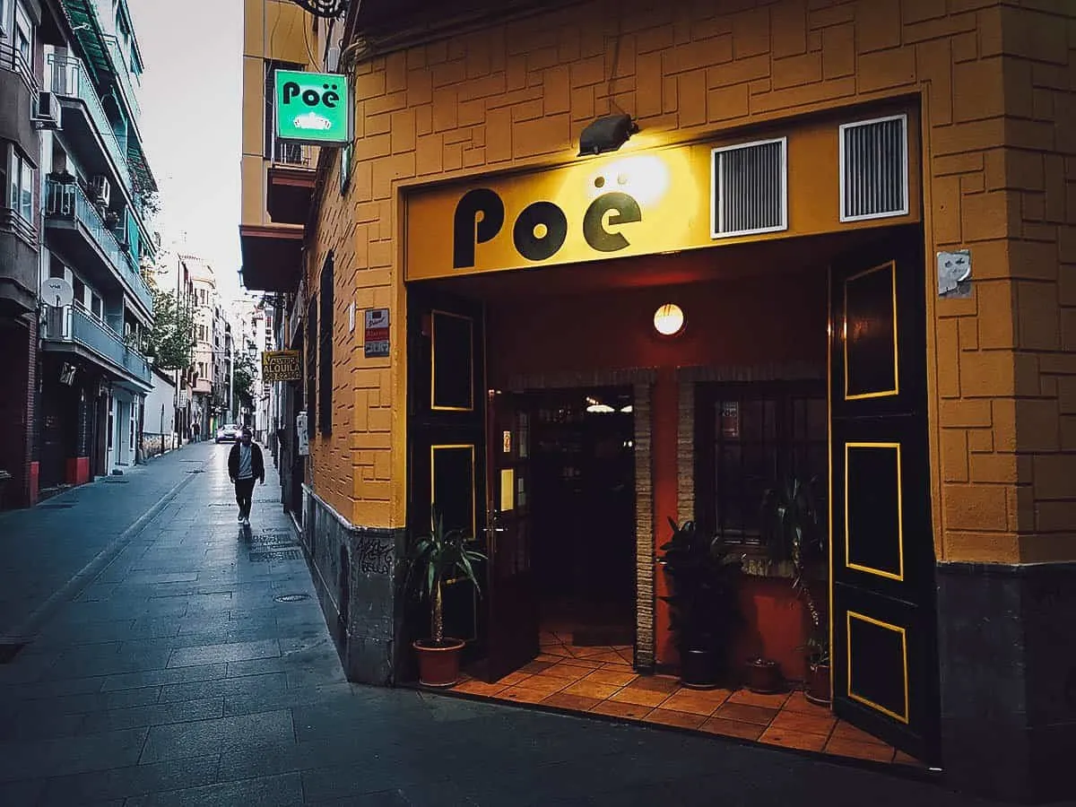 Tapas at Bar Poë in Granada, Spain