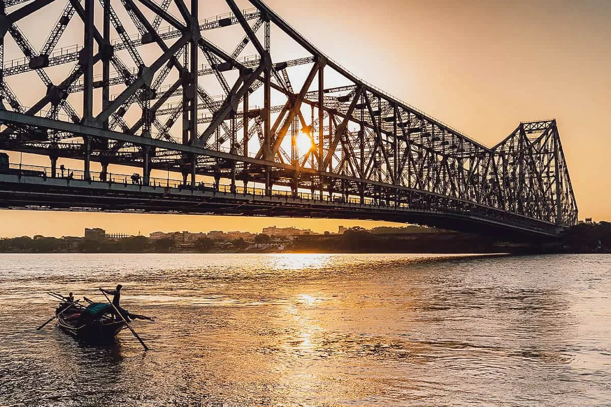 Howrah Bridge at sunset