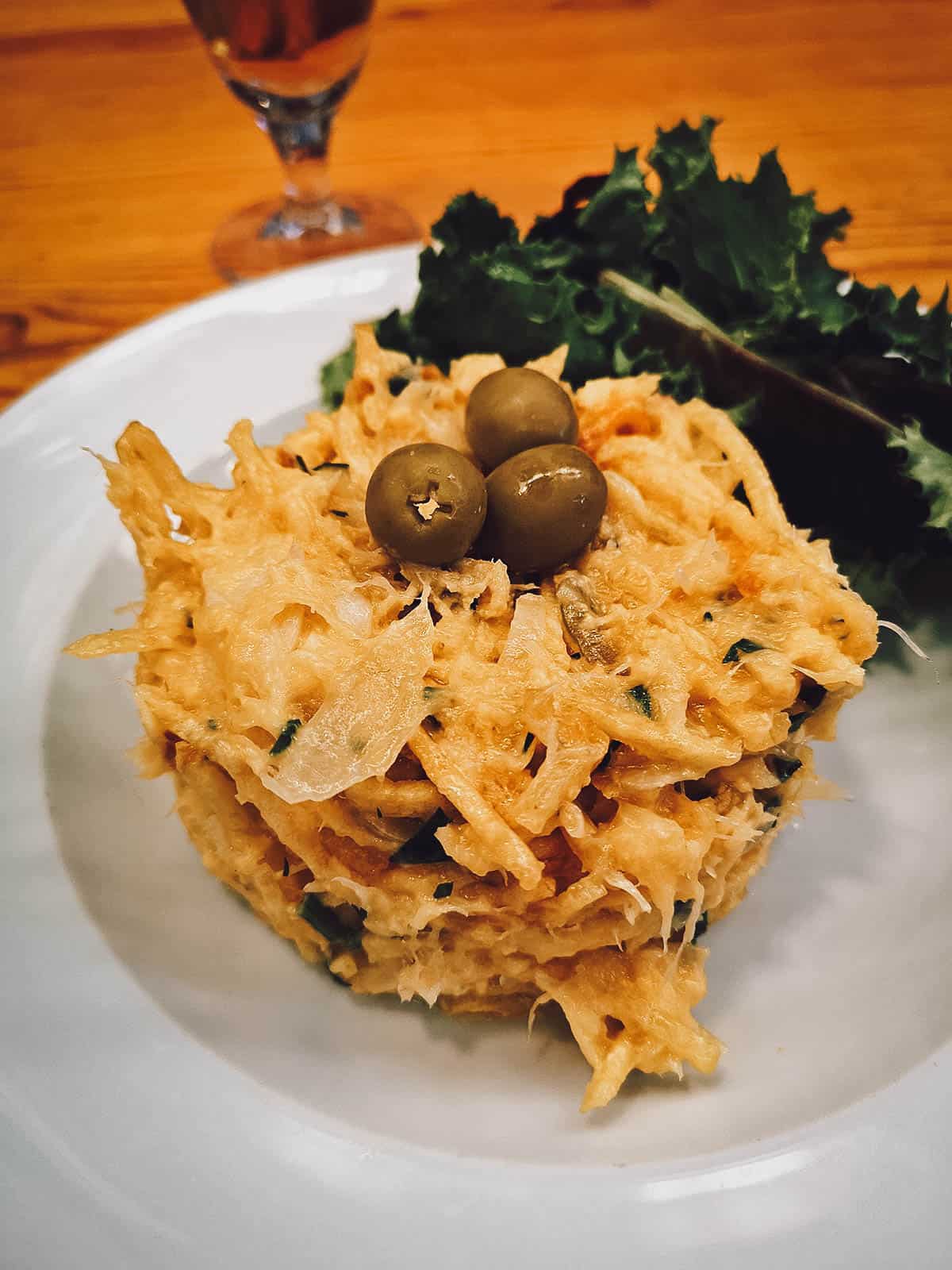 Delicious Portuguese bacalhau in Lisbon