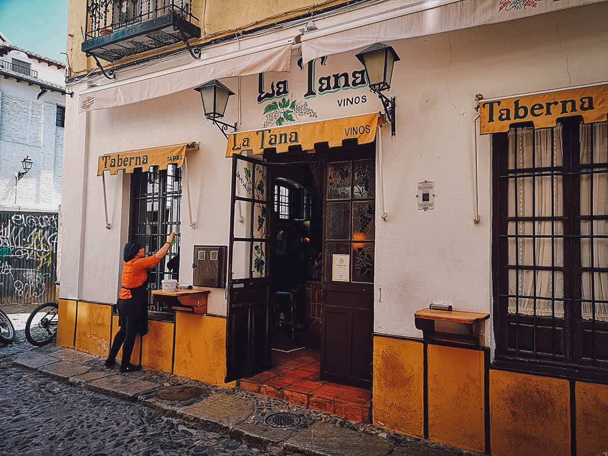 Tapas at Taberna La Tana in Granada, Spain