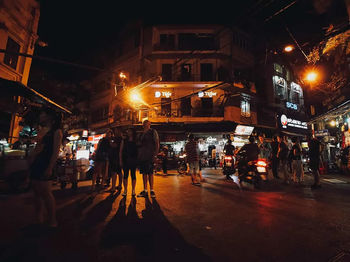 Bia hoi corner in Hanoi, Vietnam