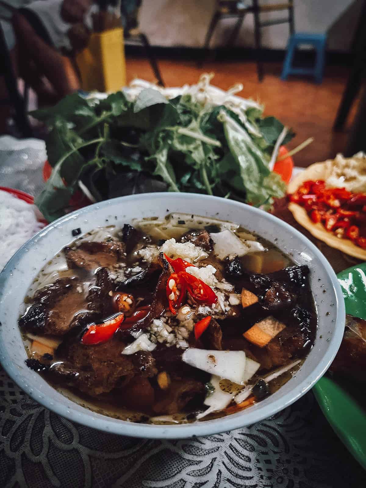 Bun cha at Bun Cha 74 Hang Quat restaurant in Hanoi