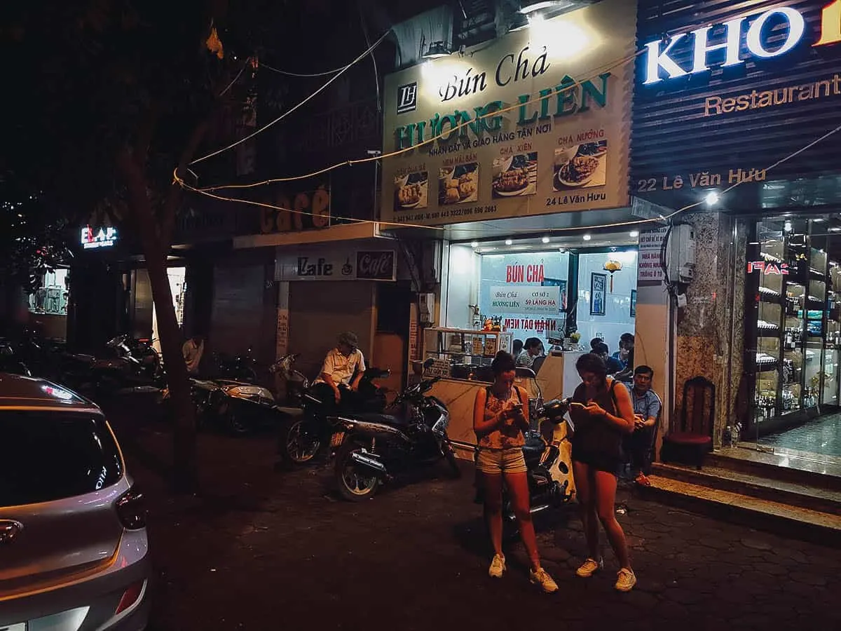 Bún chả Hương Liên restaurant in Hanoi