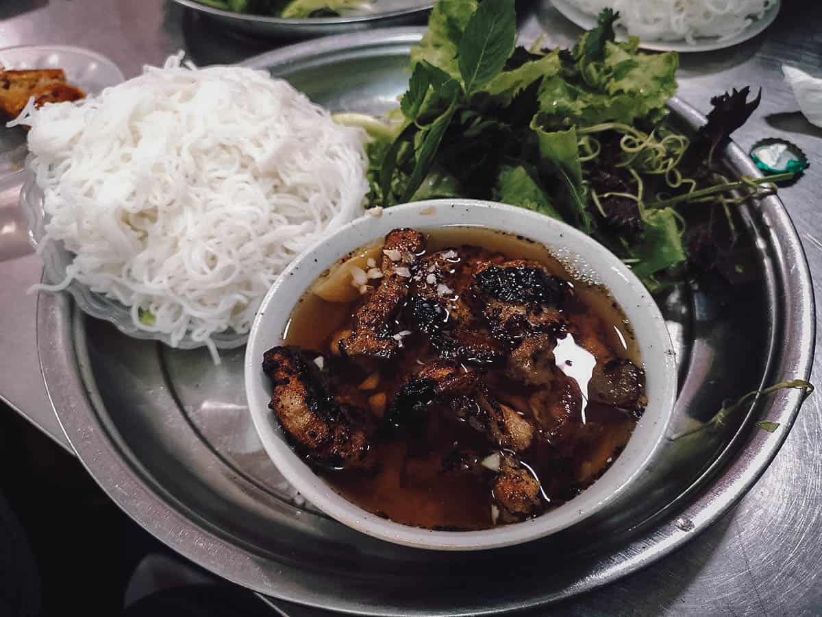 Bun cha at Bún Chả 34 restaurant in Hanoi