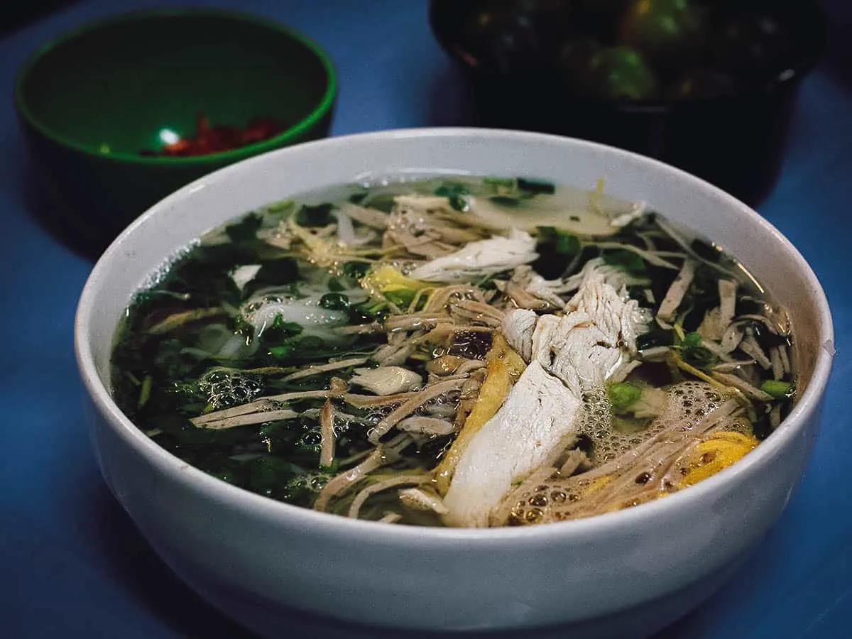 Bun thang at Quán Bún Thang Bà Đức restaurant in Hanoi