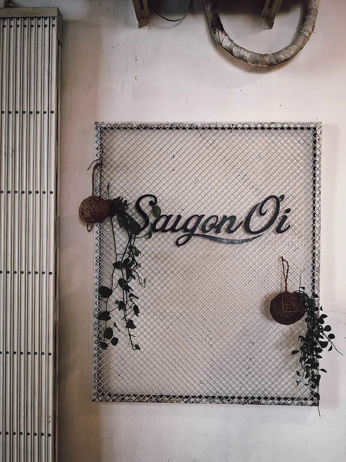 Instagrammable Cafes in Saigon, Vietnam Saigon Oi signage