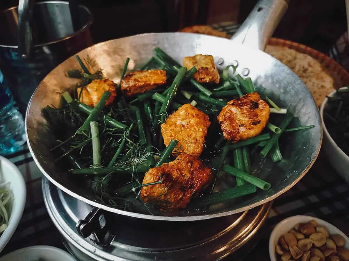 Cha ca at Chả Cá Lão Ngư restaurant in Hanoi