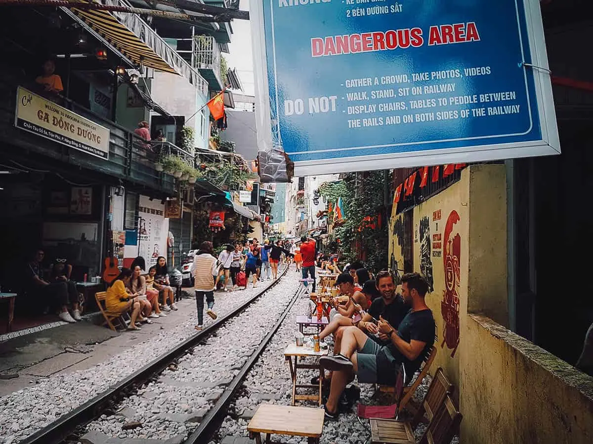 Hanoi Train Street in the Old Quarter