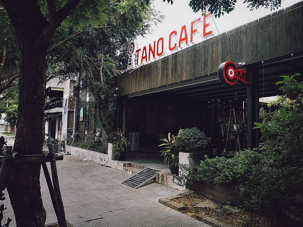 Exterior of Itano Cafe in Hue, Vietnam