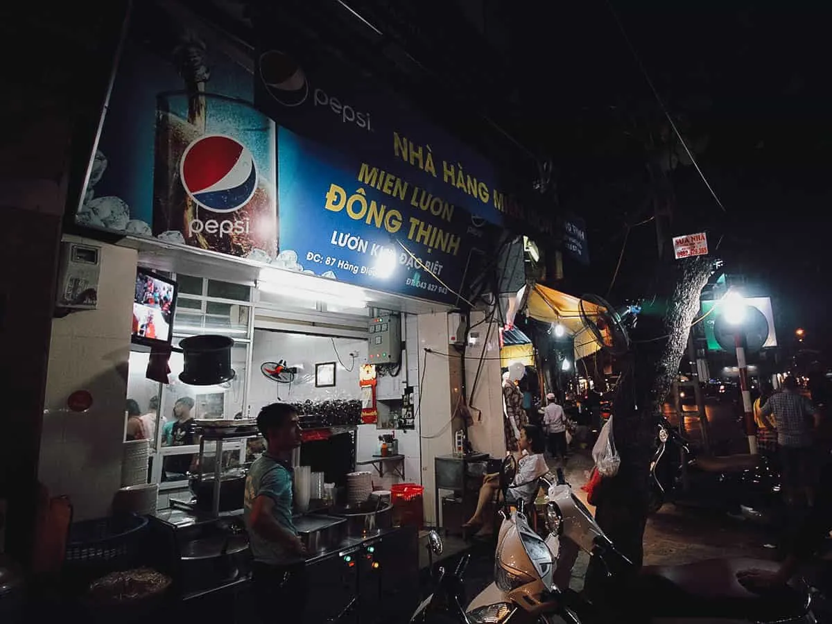 Dong Thinh Nha Hang Mien Luon restuarant in Hanoi