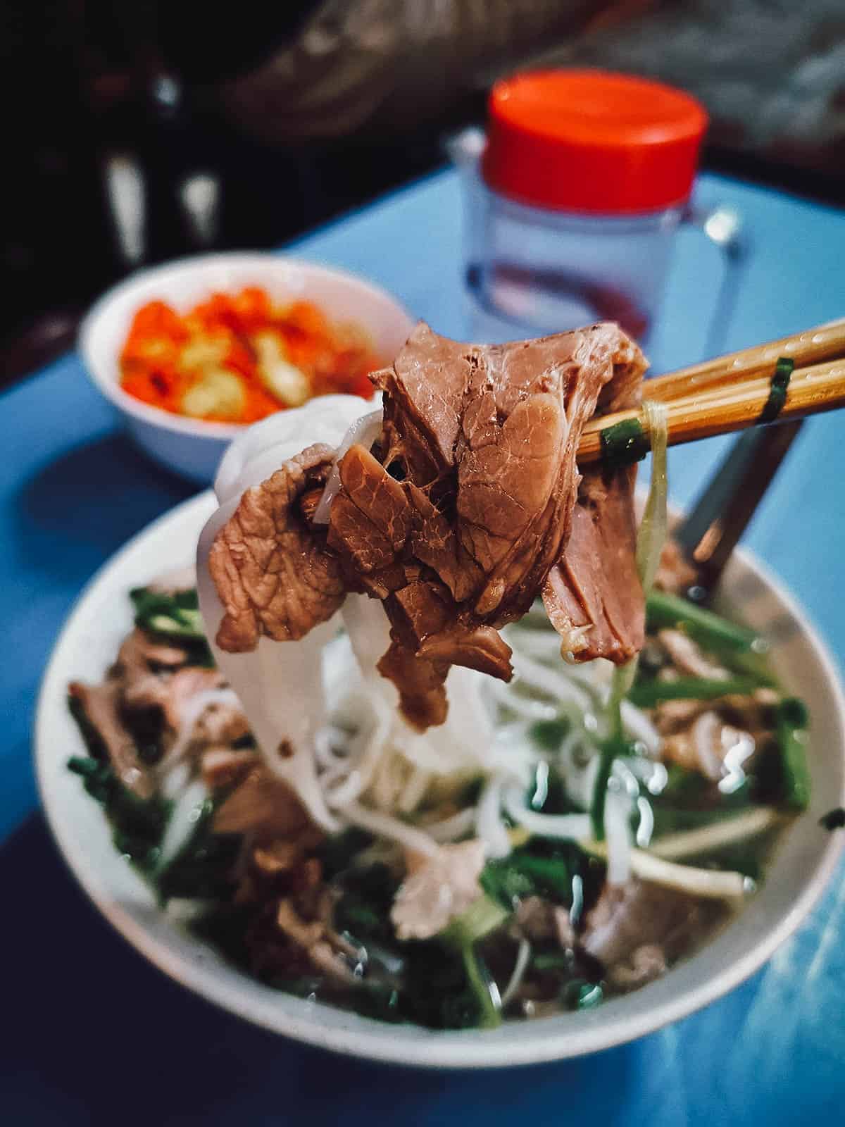 Bowl of pho in Hanoi