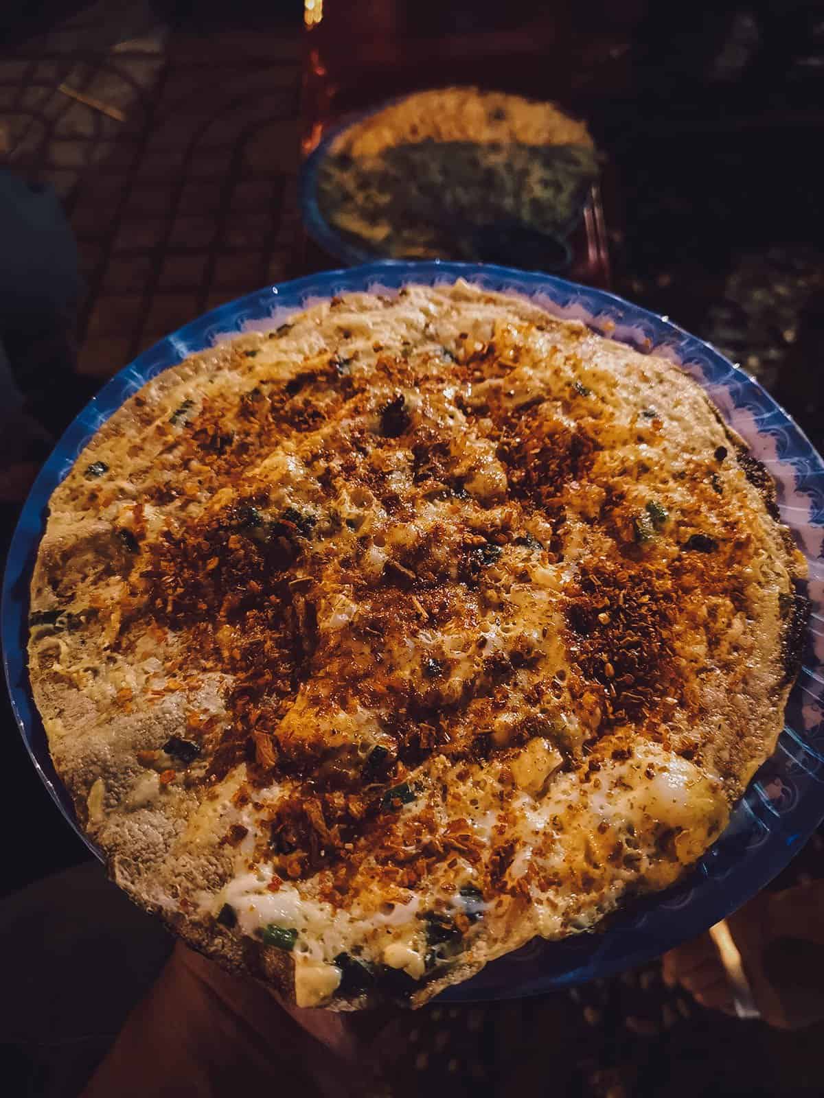 Banh Trang Nuong in Ho Chi Minh City, a popular Vietnamese street food