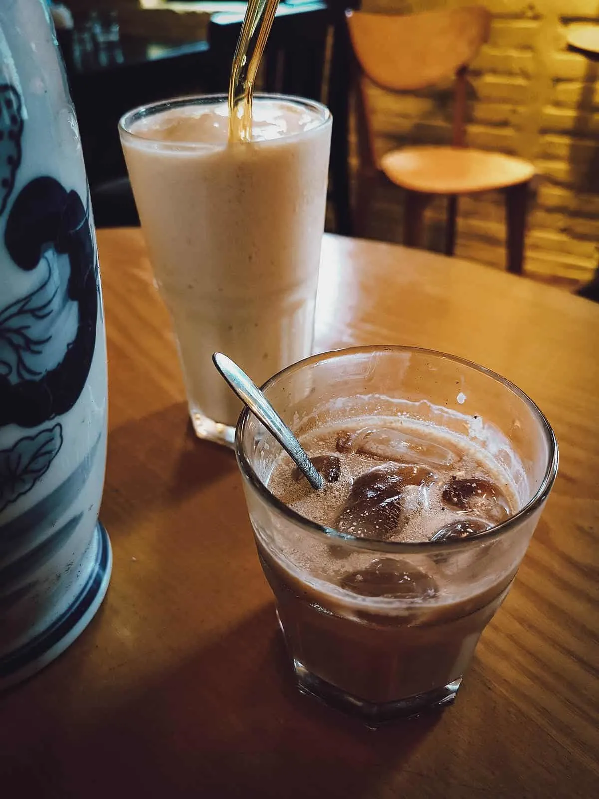 Hanoi Coffee Guide: 13 Instagrammable Cafes to Visit in Hanoi, Vietnam Iced milk coffee at Tang Tret Cosmo Cafe