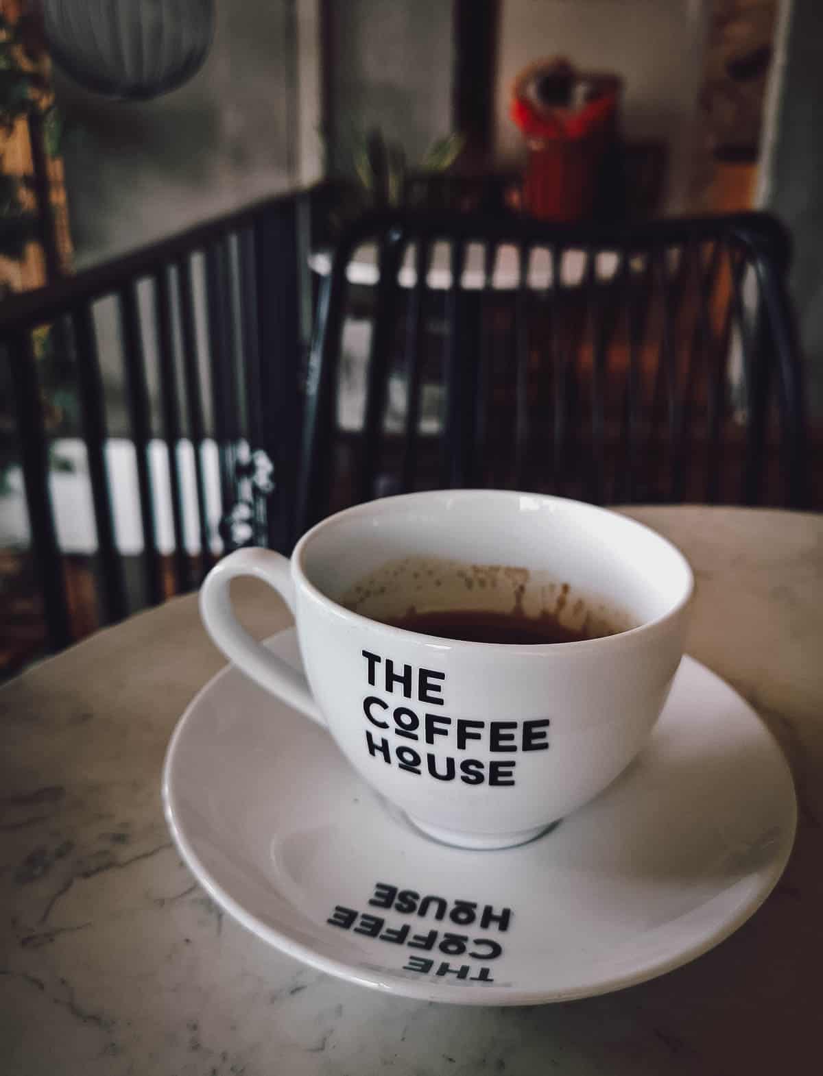 Black coffee at The Coffee House